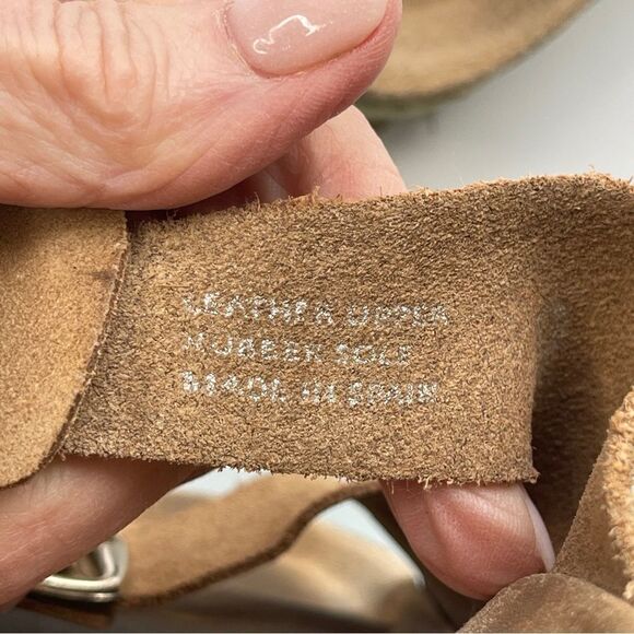 Yokono Two Band Wedge Birk like Sandals in Suede Size 9 - Picture 7 of 9